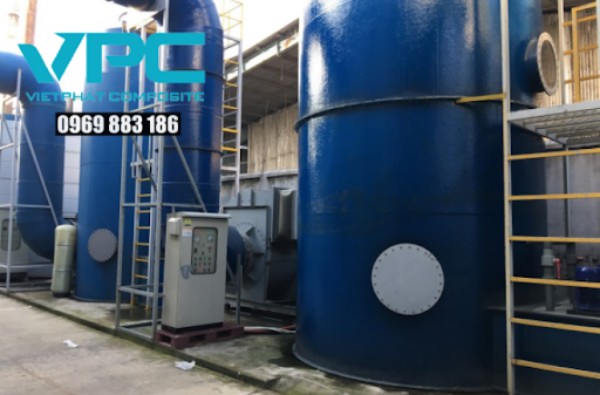 Tháp xử lý khí thải là một kỹ thuật phổ biến trong quy trình xử lý khí độc hại